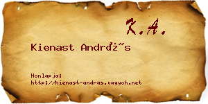 Kienast András névjegykártya