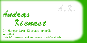 andras kienast business card